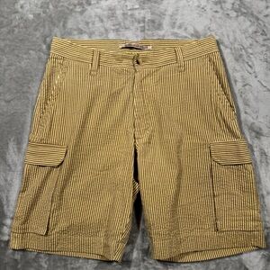 Berle Vintage Washed Stoned Beaten 33 Stripes Shorts Cargo Golf Cruise